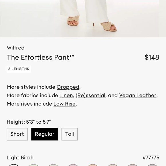 Aritzia Wilfred The Effortless Pant - Picture 2 of 7